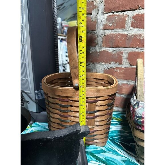 Lot of 9 Wooden / Wicker decorative baskets - Picture 11 of 12